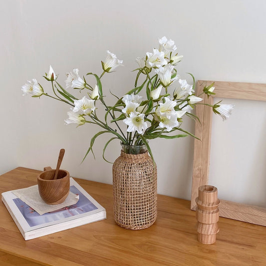 Rattan Glass Vase