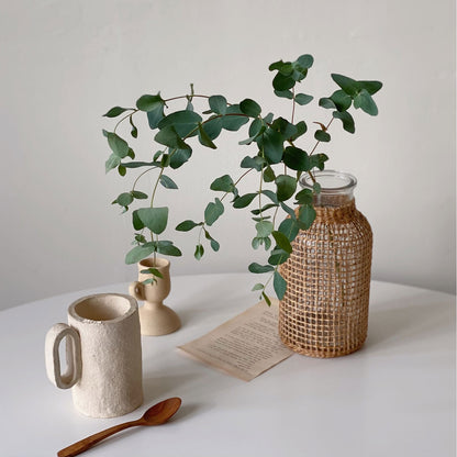 Rattan Glass Vase