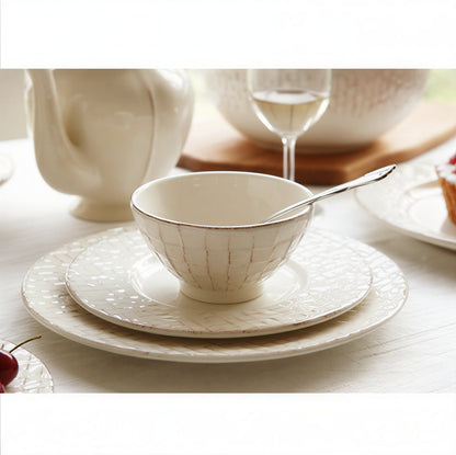 Soft Grid Ceramic Bowl