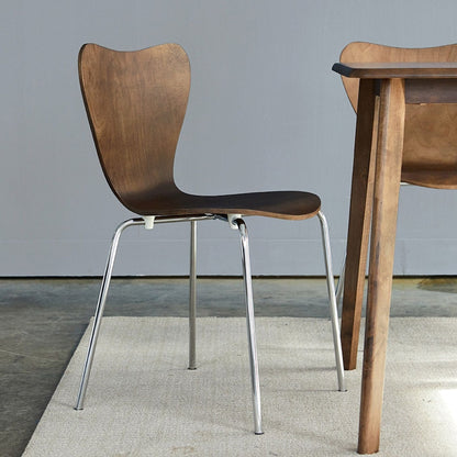 High Back Chrome Legs Dining Chair