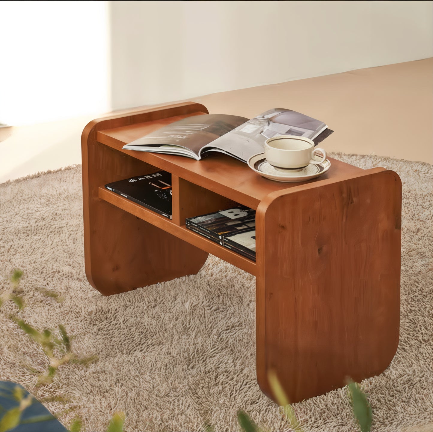 Multi-Purpose End Table with Storage Shelf