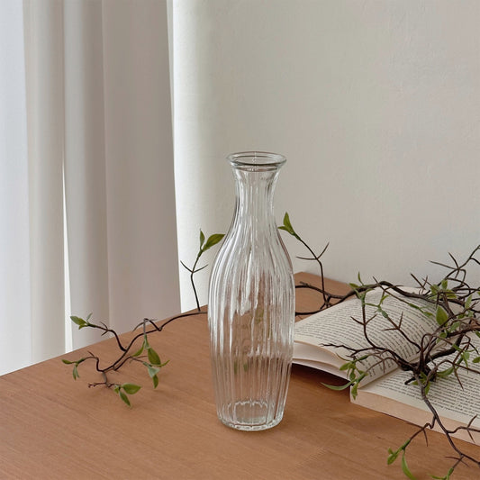 Ribbed Glass Vase
