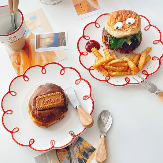 Hand-Drawn Retro Flower Plate