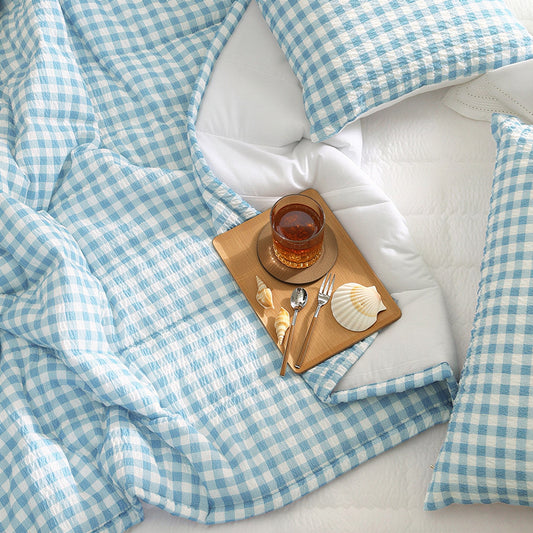 Seersucker and Cotton Summer Comforter Set
