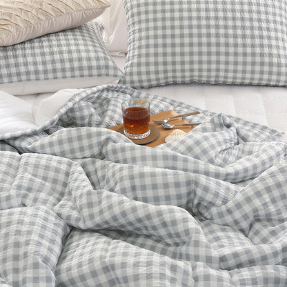 Seersucker and Cotton Summer Comforter Set