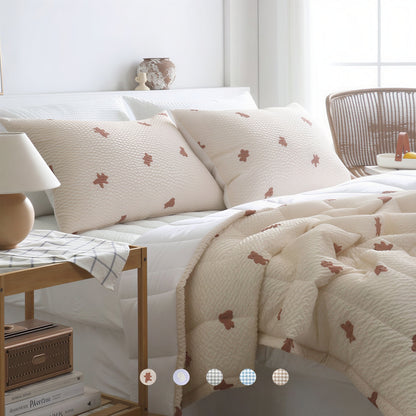 Seersucker and Cotton Summer Comforter Set
