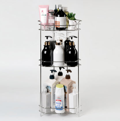 3-Tier Stainless Steel Bathroom Corner Shelf