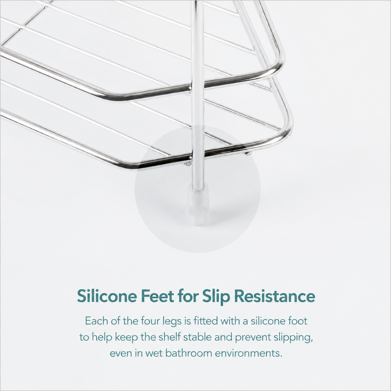 3-Tier Stainless Steel Bathroom Corner Shelf