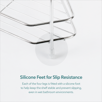 3-Tier Stainless Steel Bathroom Corner Shelf