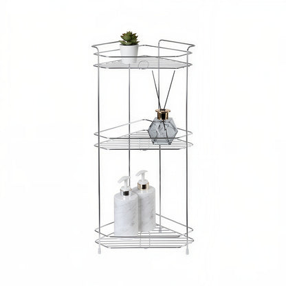 3-Tier Stainless Steel Bathroom Corner Shelf
