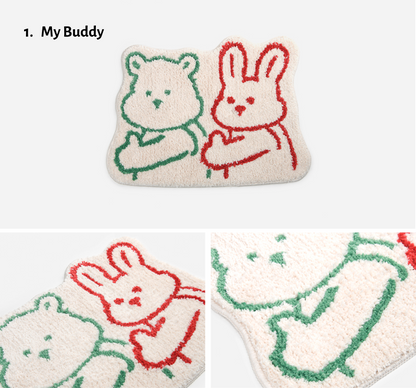 My Buddy Plush Character Bath Mat - detail view