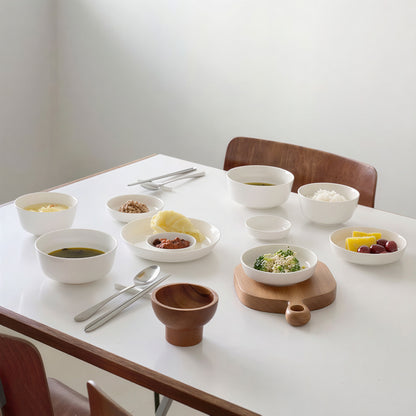 Cream Mono Dinnerware Set for 2 (12-Piece)