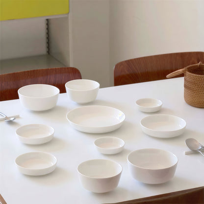 Cream Mono Dinnerware Set for 2 (12-Piece)