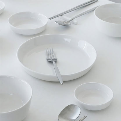 Cream Mono Dinnerware Set for 2 (12-Piece)