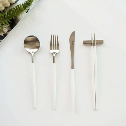 Goa Gold/Silver Dinner Cutlery Set (4-Piece)