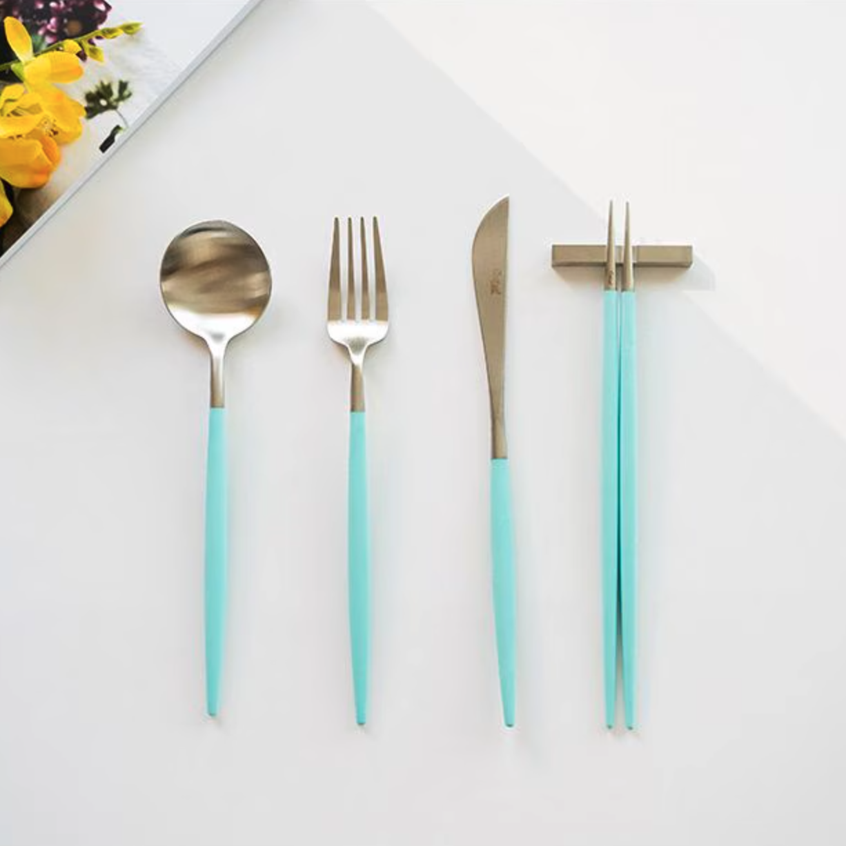 Goa Gold/Silver Dinner Cutlery Set (4-Piece)