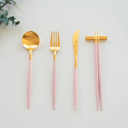 Goa Gold/Silver Dinner Cutlery Set (4-Piece)