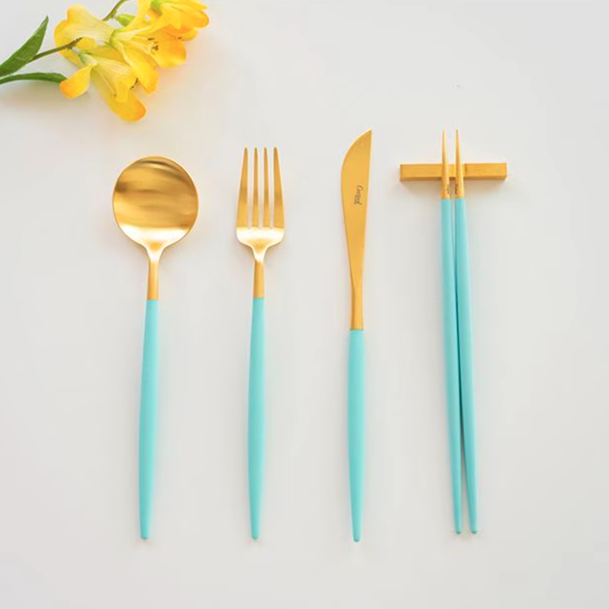 Goa Gold/Silver Dinner Cutlery Set (4-Piece)