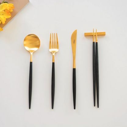 Goa Gold/Silver Dinner Cutlery Set (4-Piece)