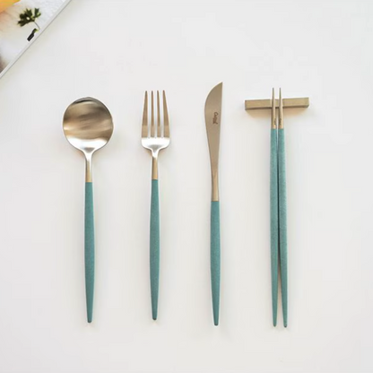Goa Gold/Silver Dinner Cutlery Set (4-Piece)