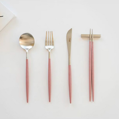 Goa Gold/Silver Dinner Cutlery Set (4-Piece)