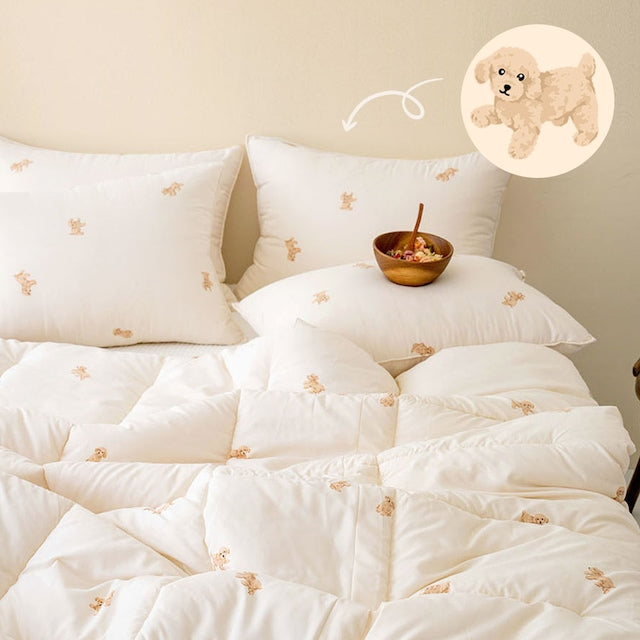 Soft Cream Peach Comforter & Pillow Set - lifestyle