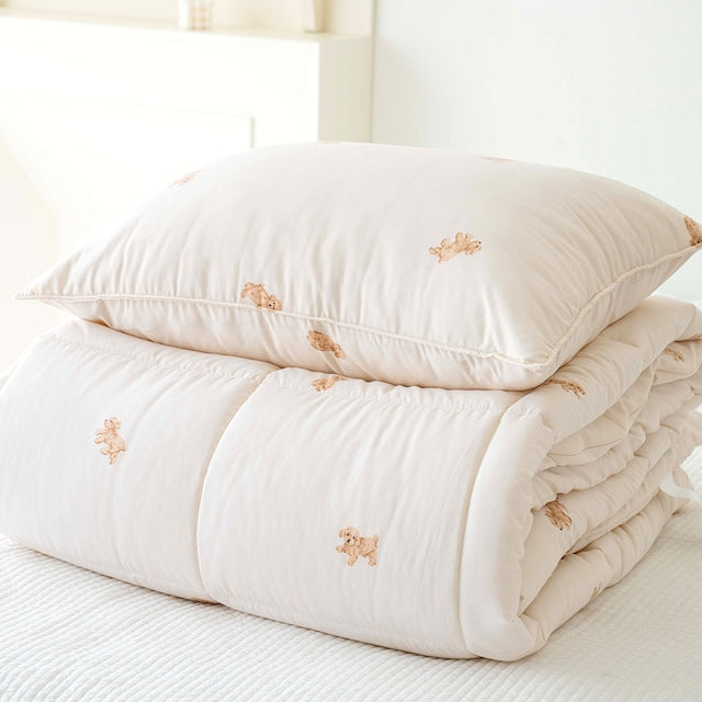 Soft Cream Peach Comforter & Pillow Set