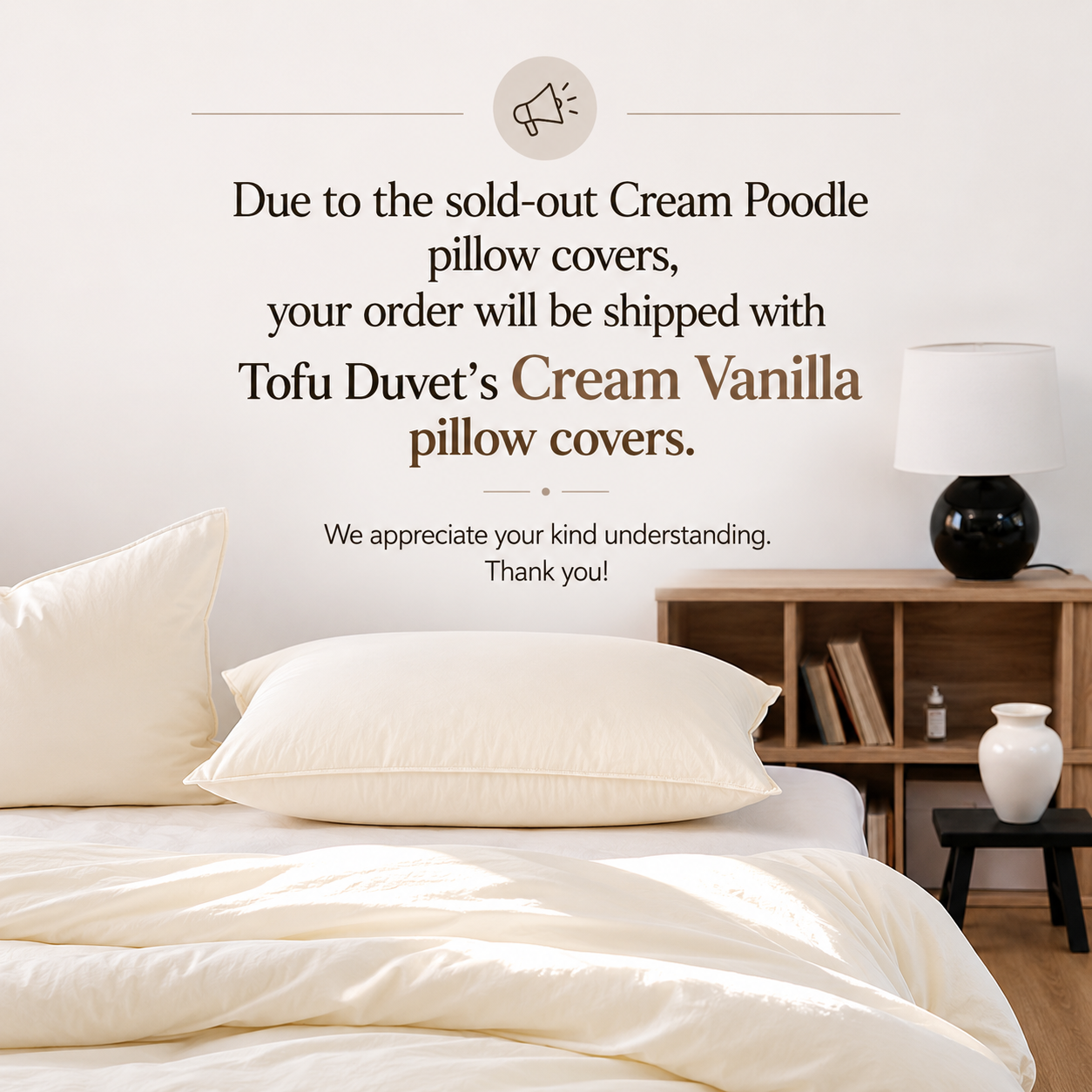 Soft Cream Peach Comforter & Pillow Set