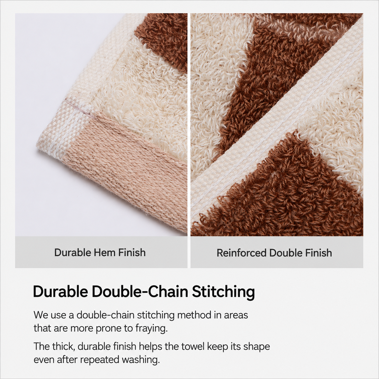 Double-Sided Pattern Hotel Towel Set (5-Piece)
