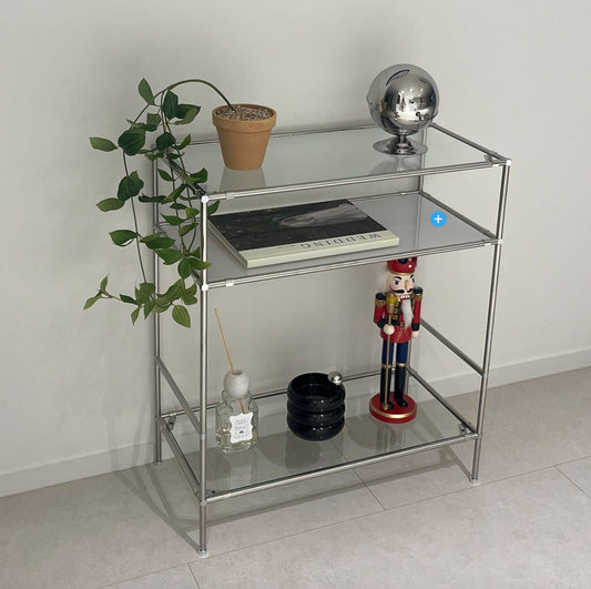 3-Tier Modular Glass Side Table