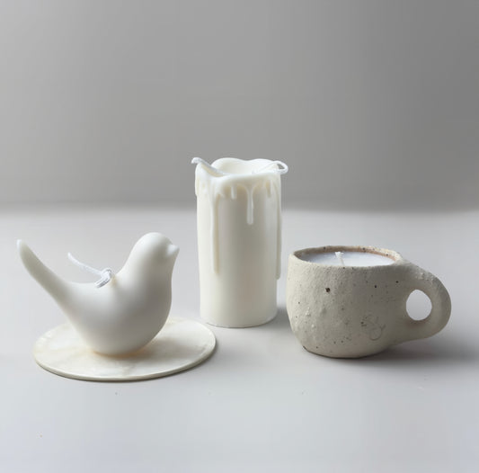 Bird Candle & Shell Tray Gift Set