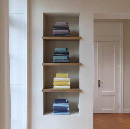 Stripe & Solid Reversible Towel Set (5 Pack)