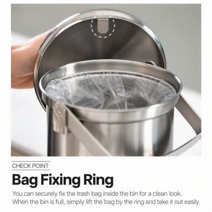 Stainless Steel Countertop Food Scrap Bin (3L)