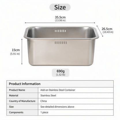 Stainless Steel Dishwashing Basin (10L)