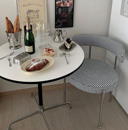 Upholstered Chrome Frame Accent Chair