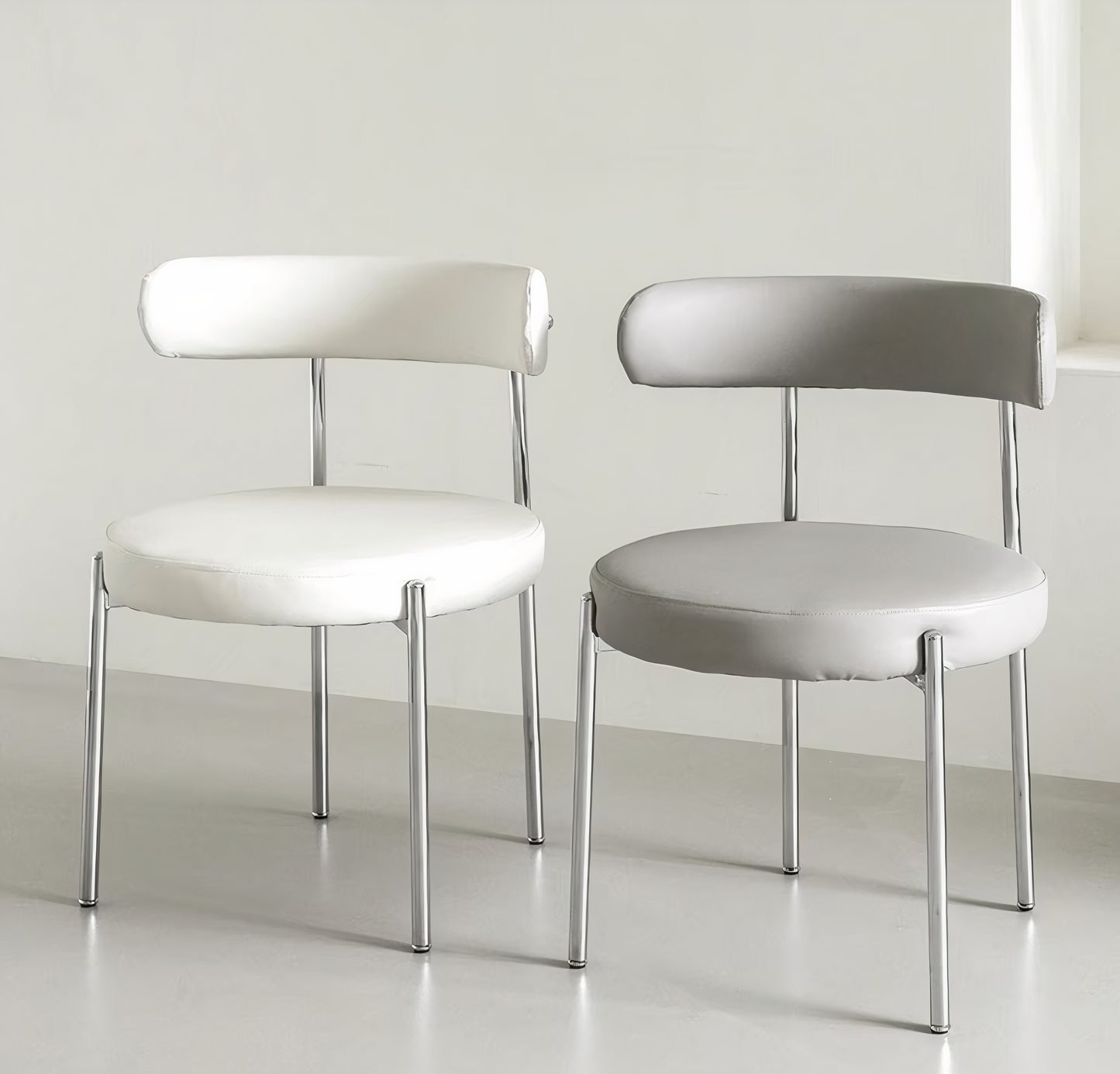 Upholstered Chrome Frame Accent Chair