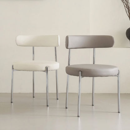 Upholstered Chrome Frame Accent Chair
