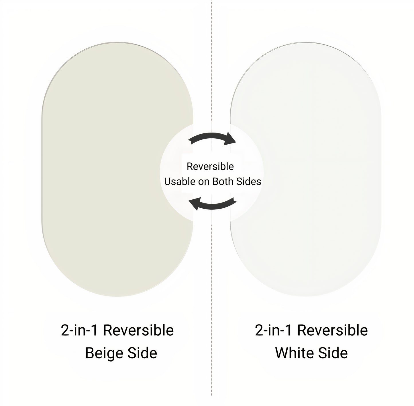 Double-Sided Ceramic Oval Dining Table