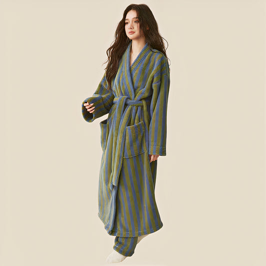 Soft Terry Stripe Robe