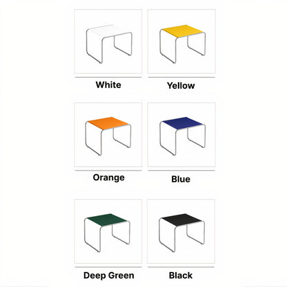 Colorful Square Chrome Legged Table