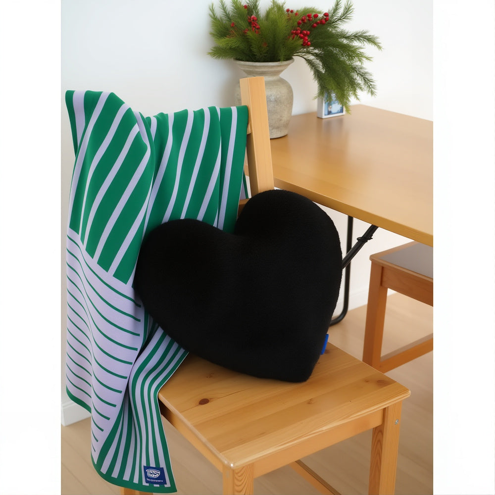 Plush Heart Cushion - close up