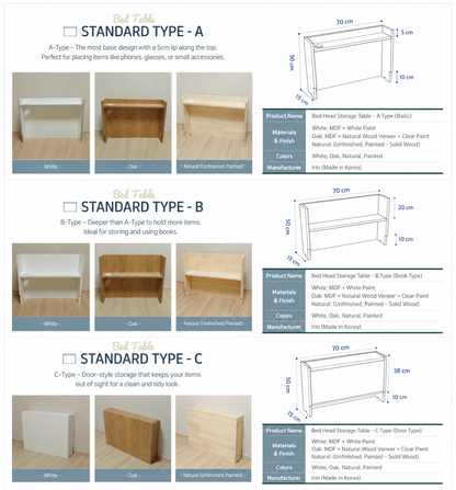 Velita Bedside Gap Side Table Storage Cabinet
