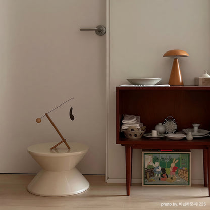 Sandglass Mid-Century Stool