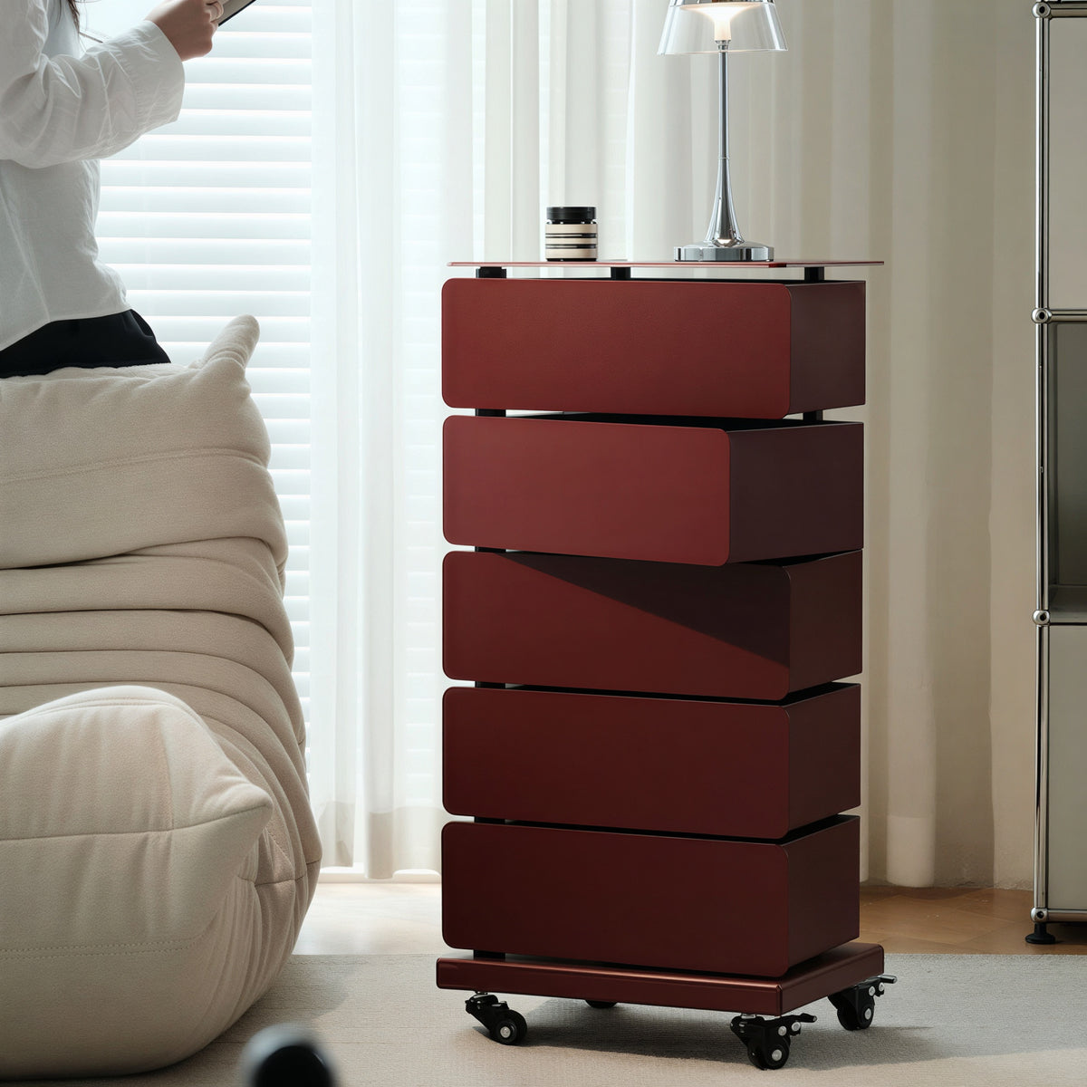 Tower Rotating Drawer Trolley