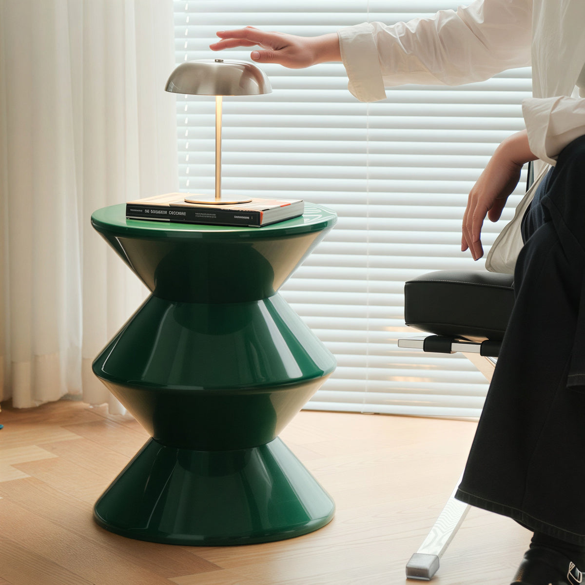 Sandglass Mid-Century Stool