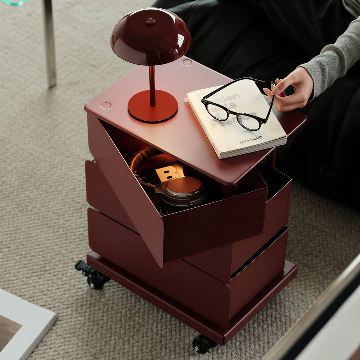 Tower Rotating Drawer Trolley