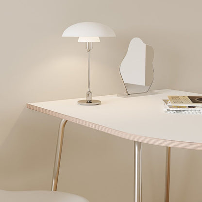 Chrome Half-Oval Mid-Century Table