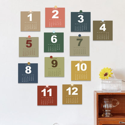 2027 Mini Desk Calendar with Wood Stand