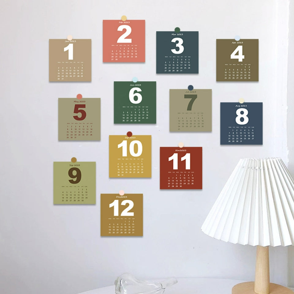 2027 Mini Desk Calendar with Wood Stand