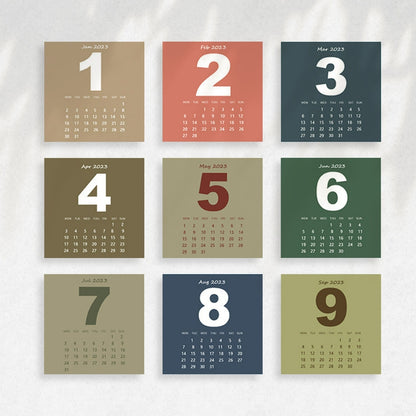 2027 Mini Desk Calendar with Wood Stand